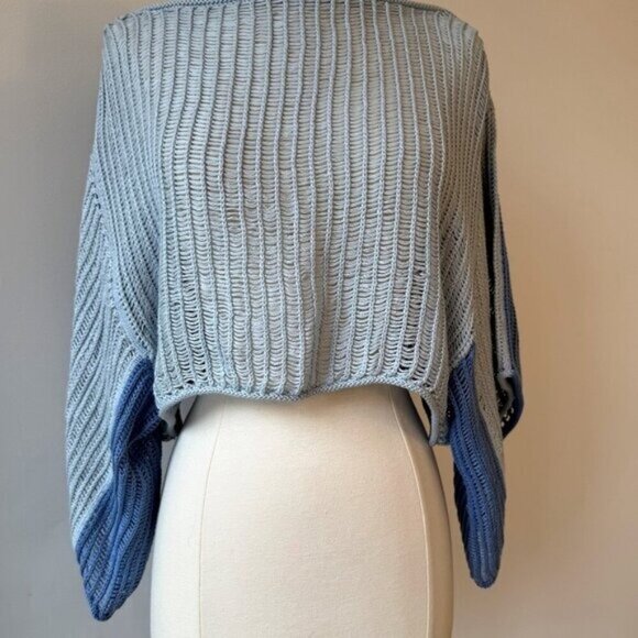 Yigal Azrouel Cut25 Knitted Butterfly Crop Wrap - Picture 7 of 8